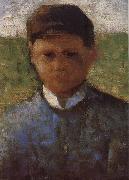 Georges Seurat The Samll Peasant  in  blue oil painting on canvas